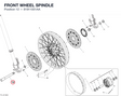FRONT WHEEL SPINDLE 81911051AA diagram position