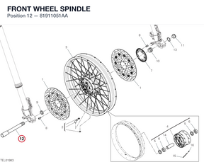 FRONT WHEEL SPINDLE 81911051AA diagram position