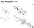 REAR WHEEL SPINDLE (Unit) 81920382C diagram position
