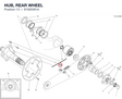 HUB, REAR WHEEL