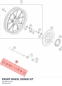 Diagram preview: FRONT WHEEL REPAIR KIT (90109015100)
