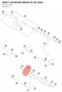 Diagram preview: SHIFT LOCATION DRUM 85 SX 2003 (47034015000)