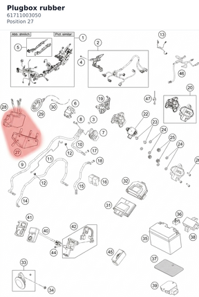 Diagram preview: Plugbox rubber (61711003050)