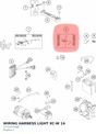 Diagram preview: WIRING HARNESS LIGHT XC-W 14 (77711079100)