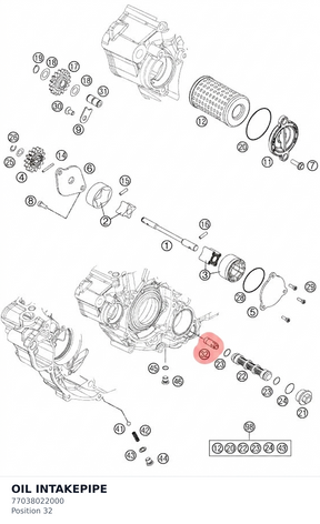 Diagram preview: OIL INTAKEPIPE (77038022000)