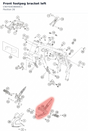 Diagram preview: Front footpeg bracket left (C90703038000C1)