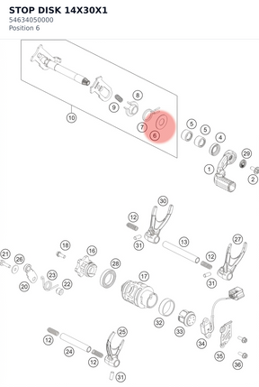 Diagram preview: STOP DISK 14X30X1 (54634050000)