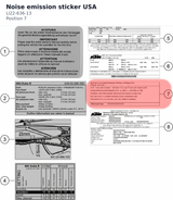 Diagram preview: Noise emission sticker USA (LI22-636-13)