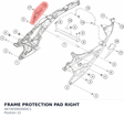 Diagram preview: FRAME PROTECTION PAD RIGHT (A67403093000C1)