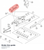 Diagram preview: Brake line guide (A63608022000)