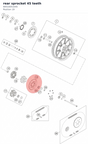 Diagram preview: rear sprocket 45 teeth (90510051045)
