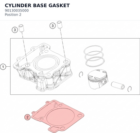 Diagram preview: CYLINDER BASE GASKET (90130035000)