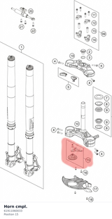 Diagram preview: Horn cmpl. (61911060033)
