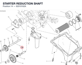 STARTER REDUCTION SHAFT 82010162A diagram position
