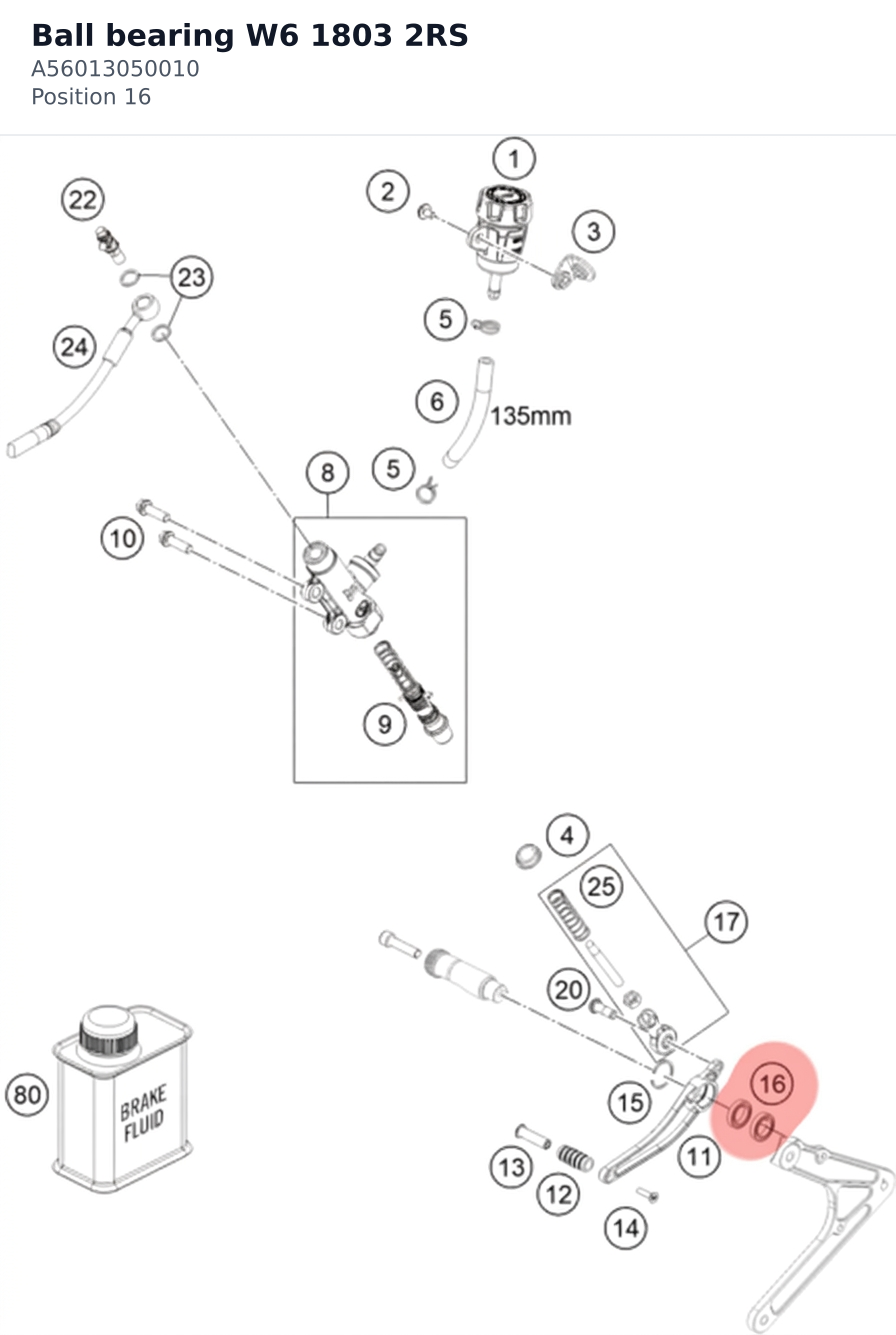 Diagram preview: Ball bearing W6 1803 2RS (A56013050010)