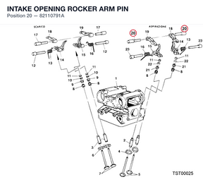 INTAKE OPENING ROCKER ARM PIN
