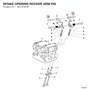 INTAKE OPENING ROCKER ARM PIN
