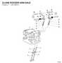 CLOSE ROCKER ARM AXLE