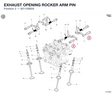 EXHAUST OPENING ROCKER ARM PIN 82110982A diagram position
