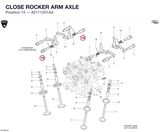 CLOSE ROCKER ARM AXLE