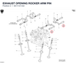 EXHAUST OPENING ROCKER ARM PIN