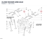 CLOSE ROCKER ARM AXLE