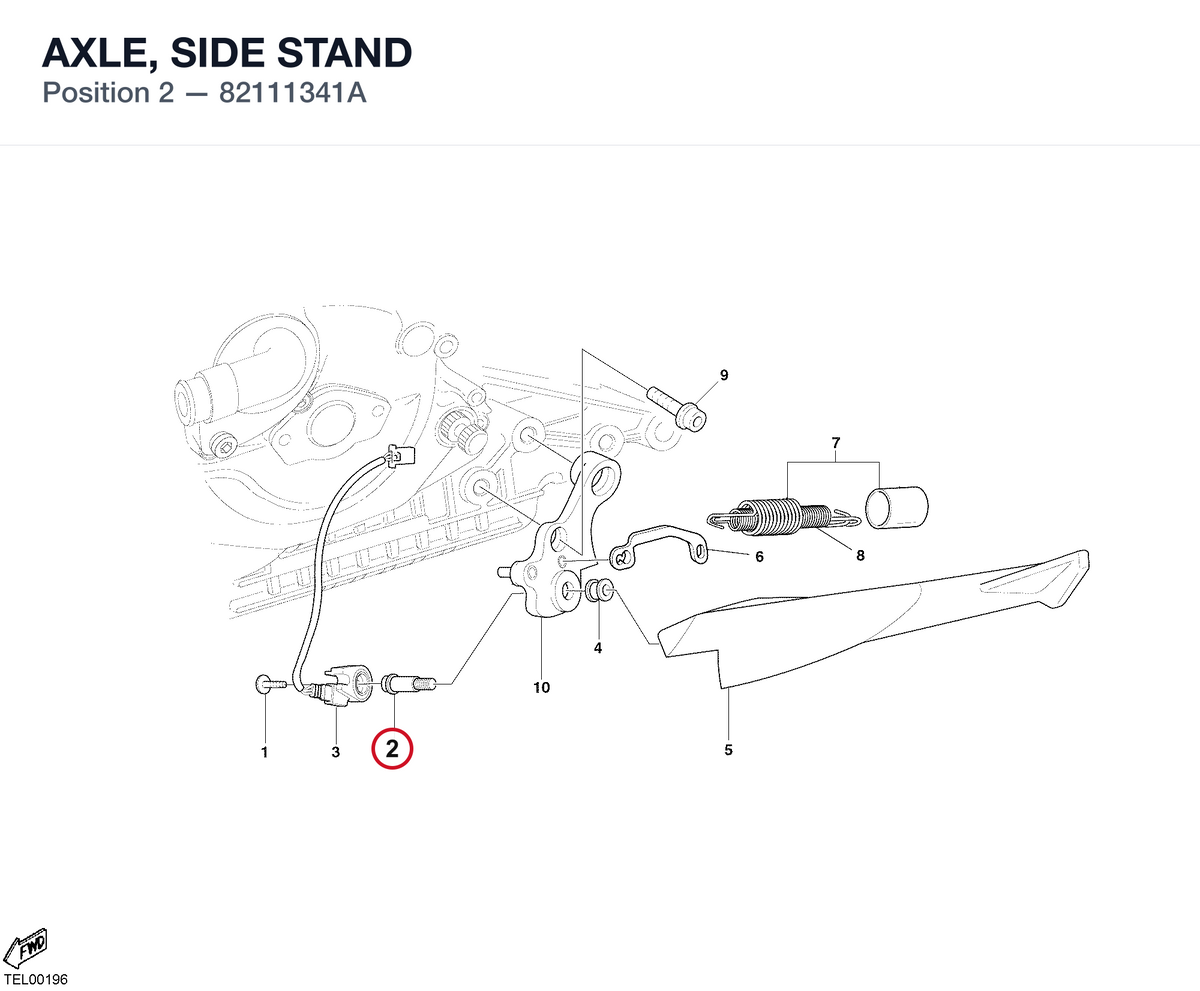 AXLE, SIDE STAND