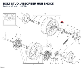 BOLT STUD, ABSORBER HUB SHOCK 82111352B diagram position