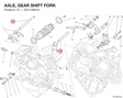 AXLE, GEAR SHIFT FORK 82112681A diagram position