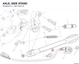 AXLE, SIDE STAND 82114611A diagram position