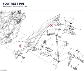 FOOTREST PIN 82115101AA diagram position
