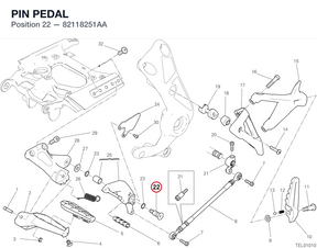 PIN PEDAL 82118251AA diagram position