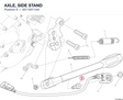AXLE, SIDE STAND 82119311AA diagram position