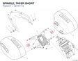 SPINDLE, TAPER SHORT 82140111A diagram position