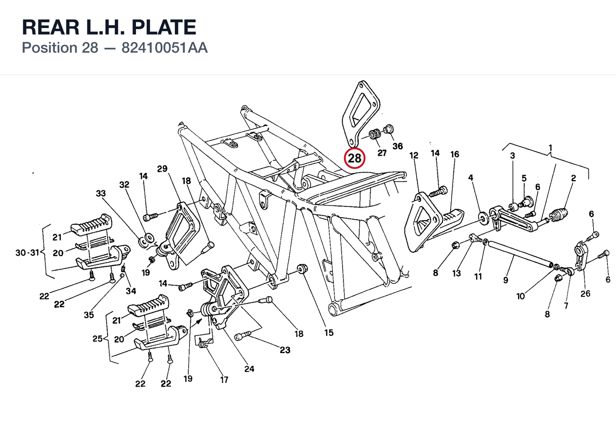 REAR L.H. PLATE