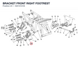 BRACKET FRONT RIGHT FOOTREST