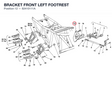 BRACKET FRONT LEFT FOOTREST