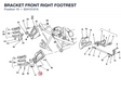 BRACKET FRONT RIGHT FOOTREST