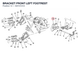 BRACKET FRONT LEFT FOOTREST