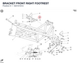 BRACKET FRONT RIGHT FOOTREST 82410161A diagram position