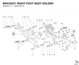 BRACKET, RIGHT FOOT REST HOLDER