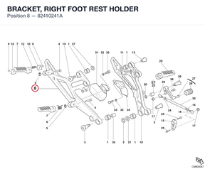 BRACKET, RIGHT FOOT REST HOLDER
