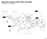 BRACKET, RIGHT FOOT REST HOLDER