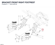 BRACKET FRONT RIGHT FOOTREST 82410401B diagram position