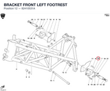 BRACKET FRONT LEFT FOOTREST