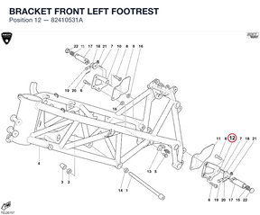 BRACKET FRONT LEFT FOOTREST