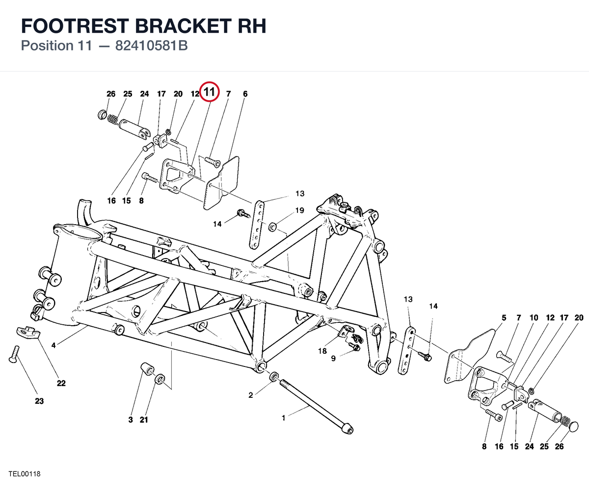 FOOTREST BRACKET RH