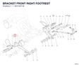 BRACKET FRONT RIGHT FOOTREST