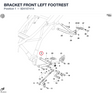 BRACKET FRONT LEFT FOOTREST 82410741A diagram position