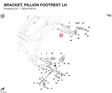 BRACKET, PILLION FOOTREST LH 82410761A diagram position